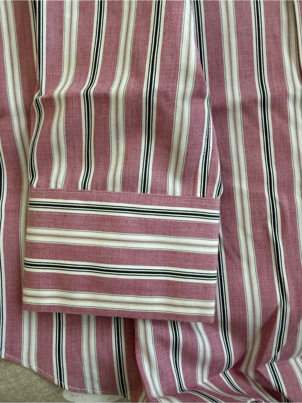 Banana Republic Slim Fit Striped Dress Shirt - Pink, White, Black